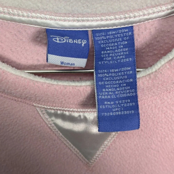 Disney Winnie the Pooh Pink Fleece Sweater 18W - Picture 4 of 6